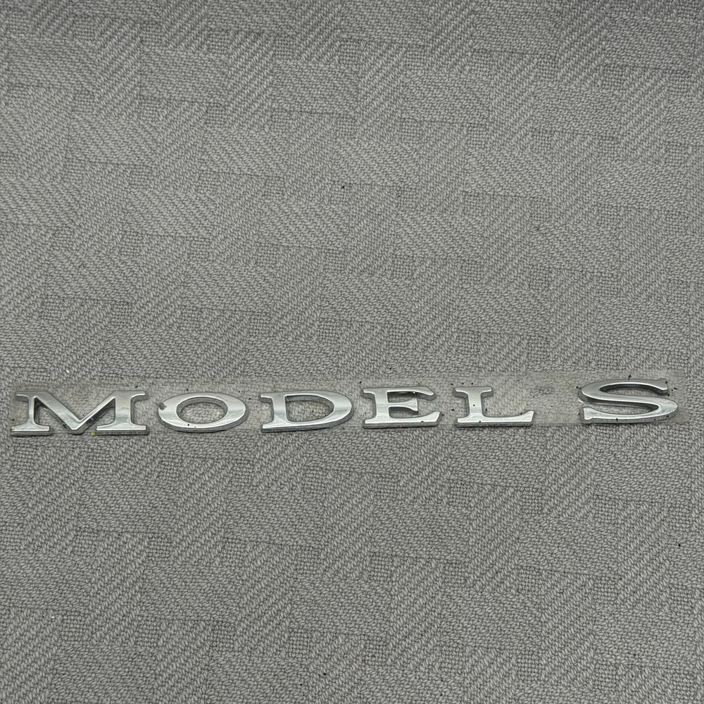 Tesla MODEL S Rear Emblem Silver Badge Nameplate